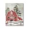 Stupell Industries Americana Barn Holiday Snow Scene Canvas Wall Art